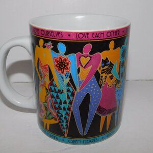 VTG Laurel Burch Spirit of WomanKind Ceramic Mug Woman Love 1995